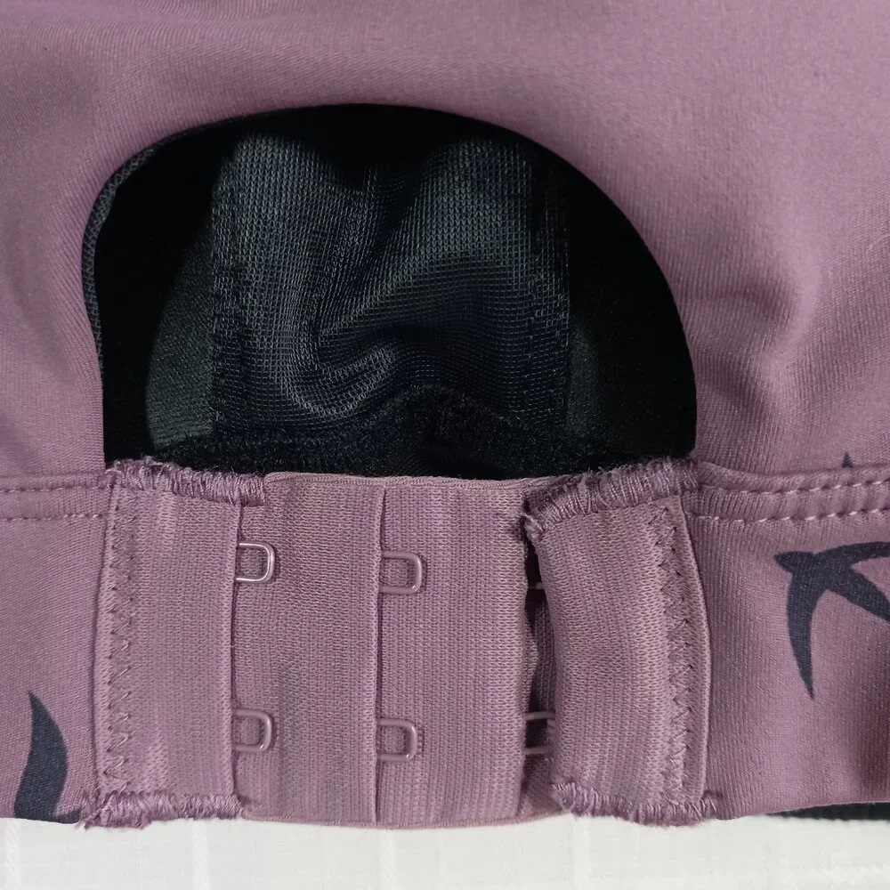 Oiselle Tern it Up Sports Bra Dusty Purple Black Size 34DD - Picture 3 of 6